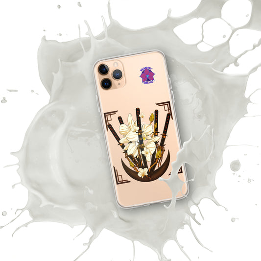 Moody Orchid White Katana Clear Case for iPhone®