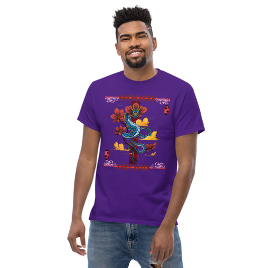Moody Orchid Dragon R Graphic Men's Classic Tee