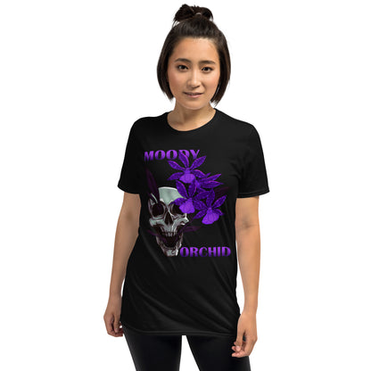 Moody Orchid Skull 2 Halloween Short-Sleeve Unisex T-Shirt