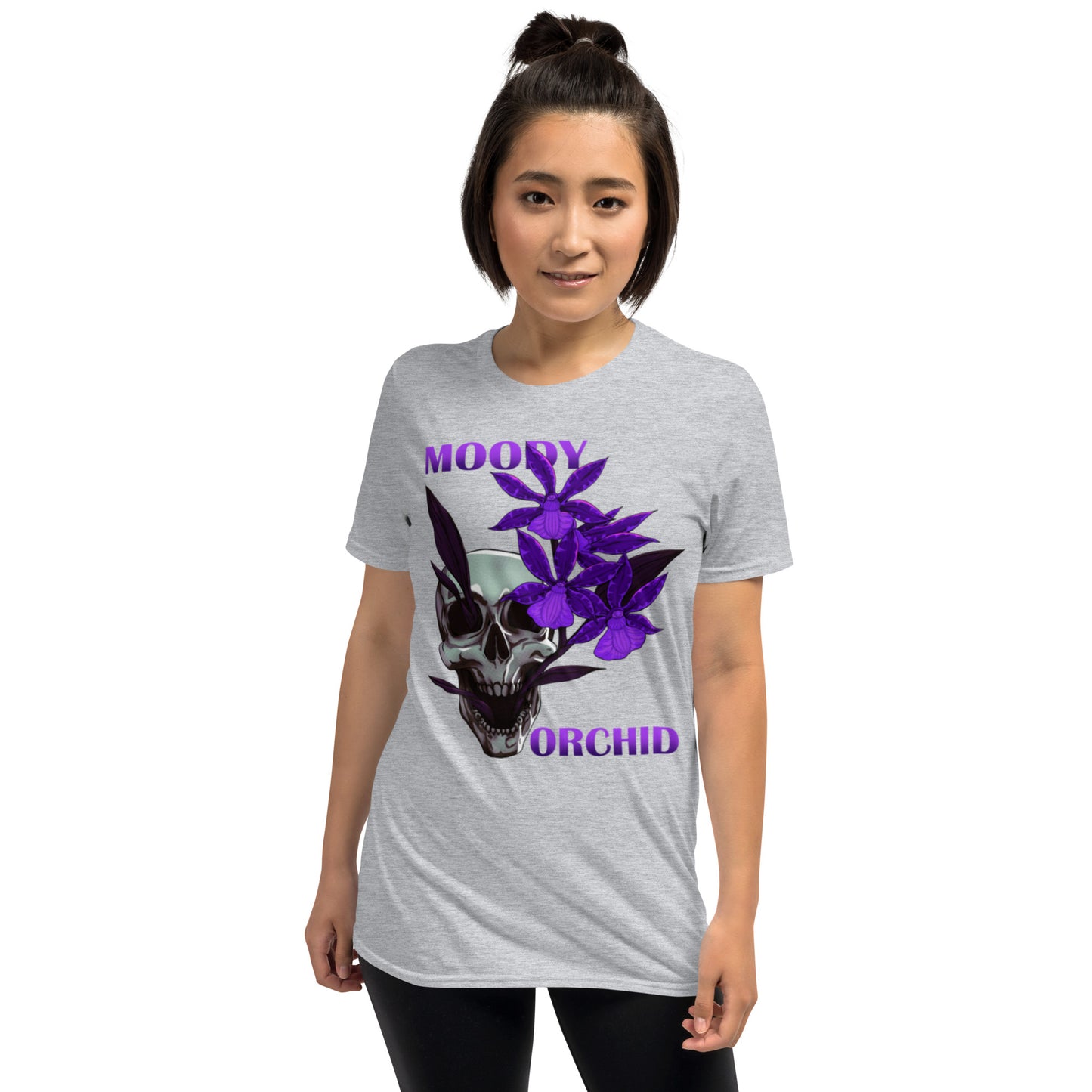 Moody Orchid Skull 2 Halloween Short-Sleeve Unisex T-Shirt