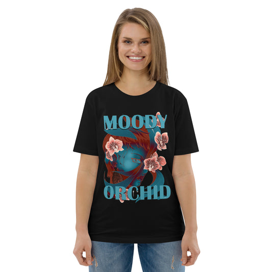 Moody Orchid V Unisex organic cotton t-shirt