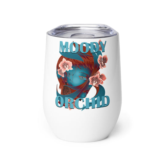 Moody Orchid Wine tumbler