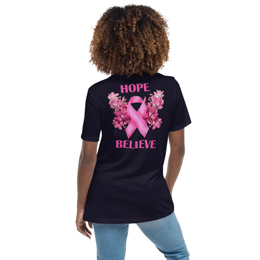 Moody Orchid Hope & Believe 1 Relaxed Women's Tee