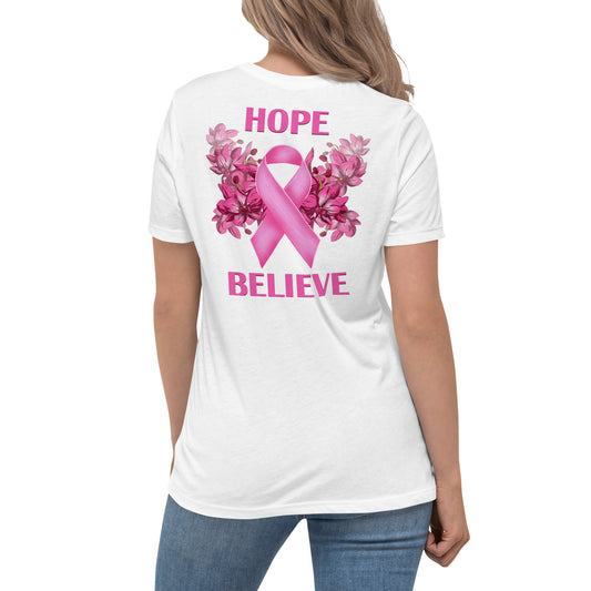 Moody Orchid Hope & Believe 1 Relaxed Women's Tee